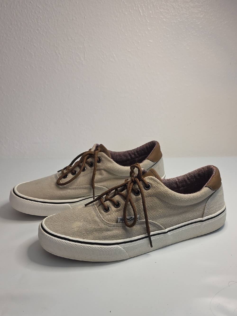 Maui And Sons Cream Mod Boat Sneakers Vguc Mens 10 Spots But Nice